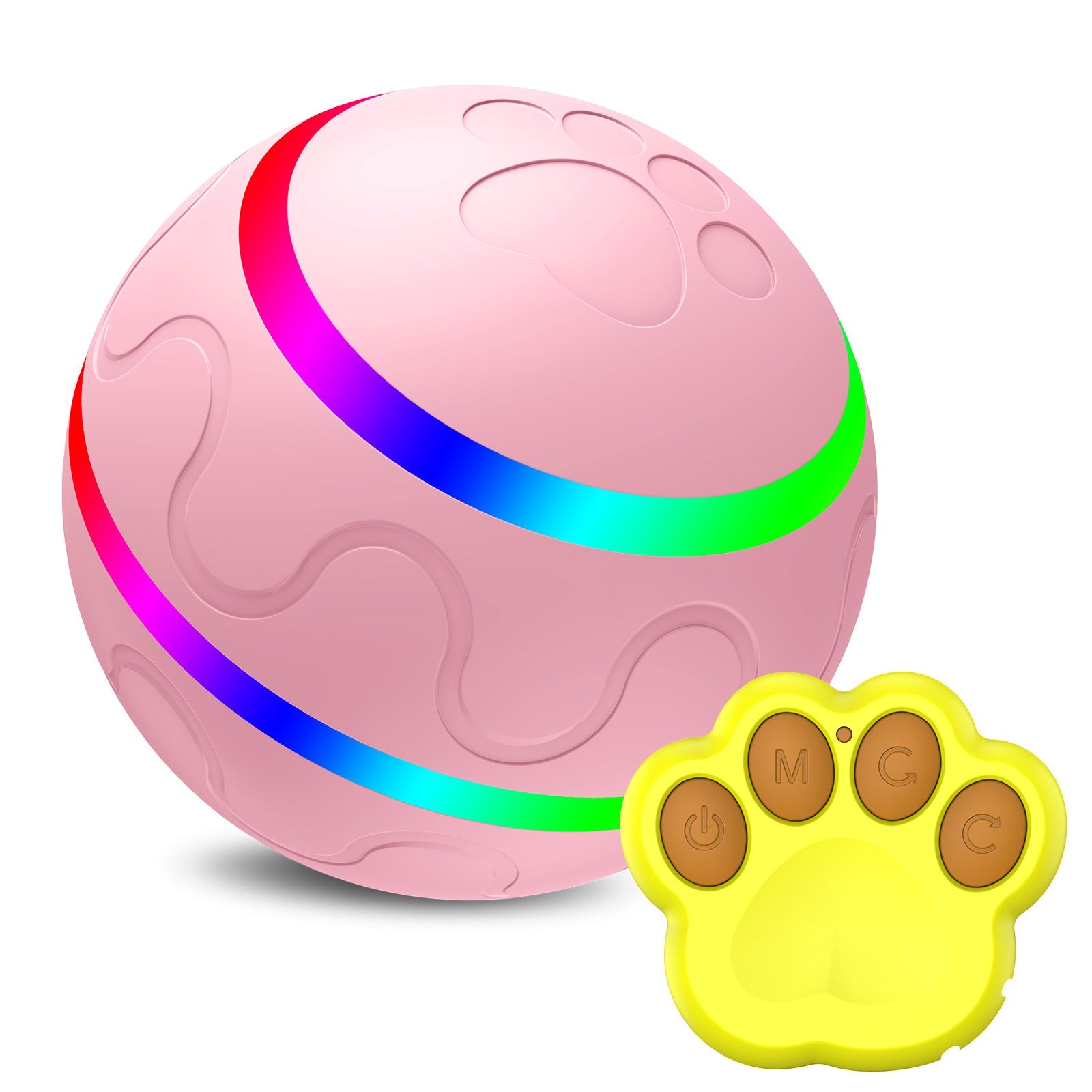 Interactive Automatic Cat Ball Toy – USB Rechargeable Self-Rotating Intelligent Ball for Indoor Cats Furrynote