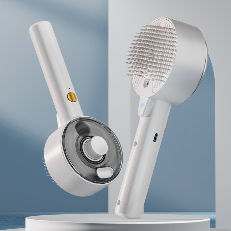 Self-Cleaning Pet Steam Brush – Dog & Cat Hair Remover Grooming Brush for Deshedding and Massage Furrynote