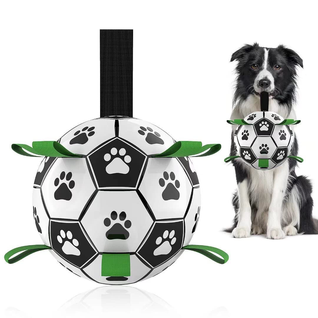 Interactive Dog Football Toy Soccer Ball for Large Dogs – Durable Inflatable Training Ball for Outdoor Play
