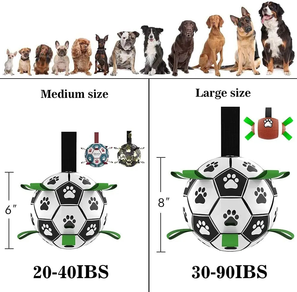 Interactive Dog Football Toy Soccer Ball for Large Dogs – Durable Inflatable Training Ball for Outdoor Play Furrynote