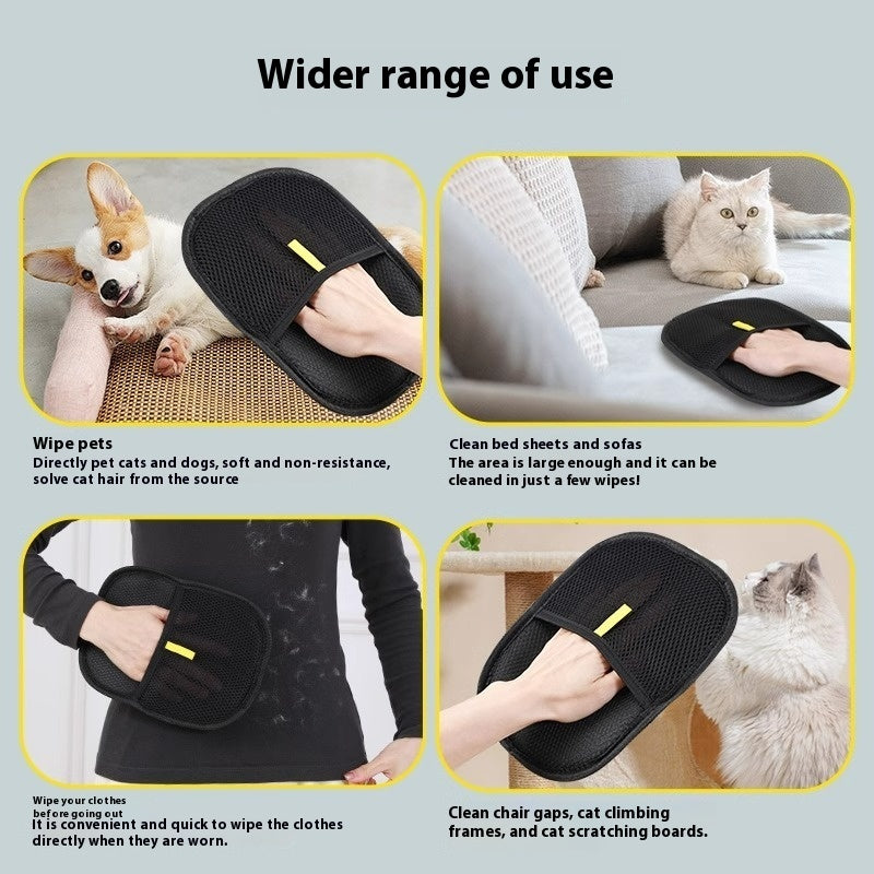 Pet Hair Remover Glove – Deshedding Grooming Mitt for Dogs, Cats & Rabbits with Long or Short Hair