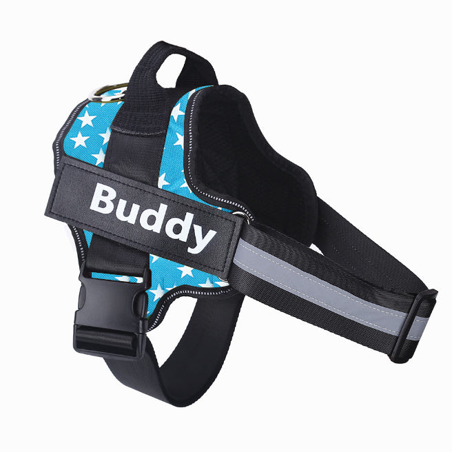 Personalised No Pull Dog Harness – Reflective Breathable Adjustable Pet Harness Vest with Custom Patch