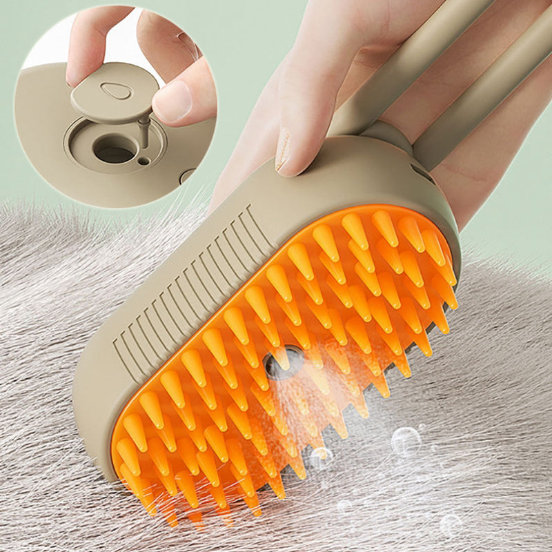 3-in-1 Electric Steam Pet Grooming Brush – Spray Cat & Dog Hair Removal Comb with