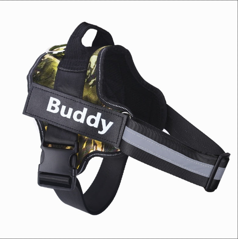 Personalised No Pull Dog Harness – Reflective Breathable Adjustable Pet Harness Vest with Custom Patch
