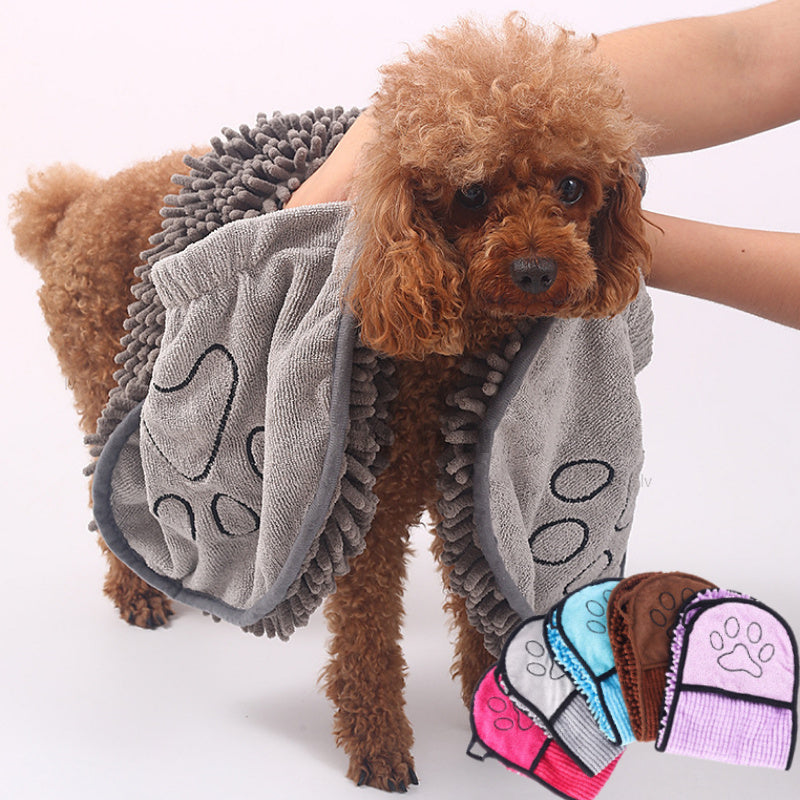 Super Absorbent Dog & Cat Microfiber Towel – Quick-Drying Pet Bathrobe Towel for Dogs and Cats