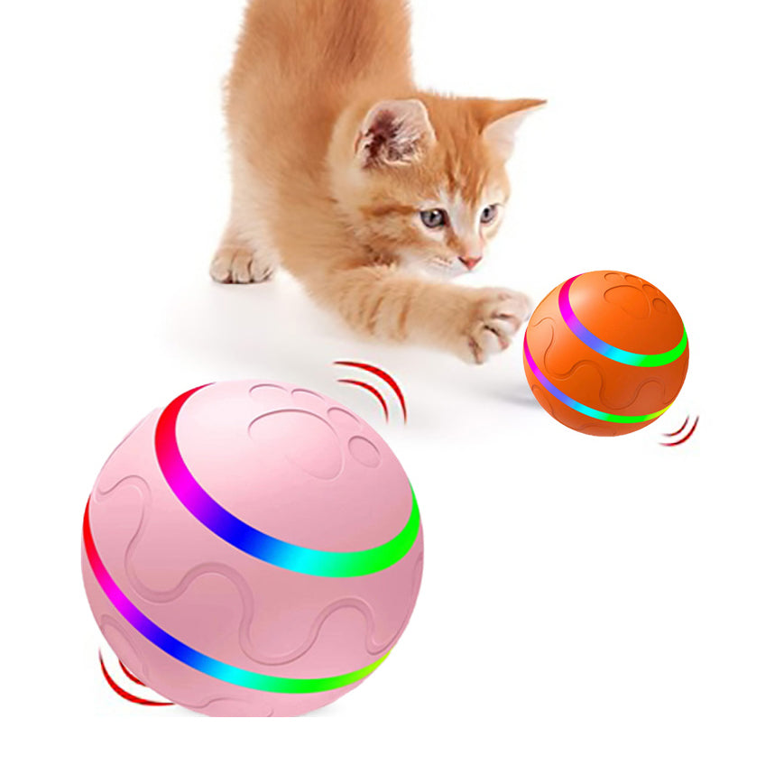 Interactive Automatic Cat Ball Toy – USB Rechargeable Self-Rotating Intelligent Ball for Indoor Cats Furrynote