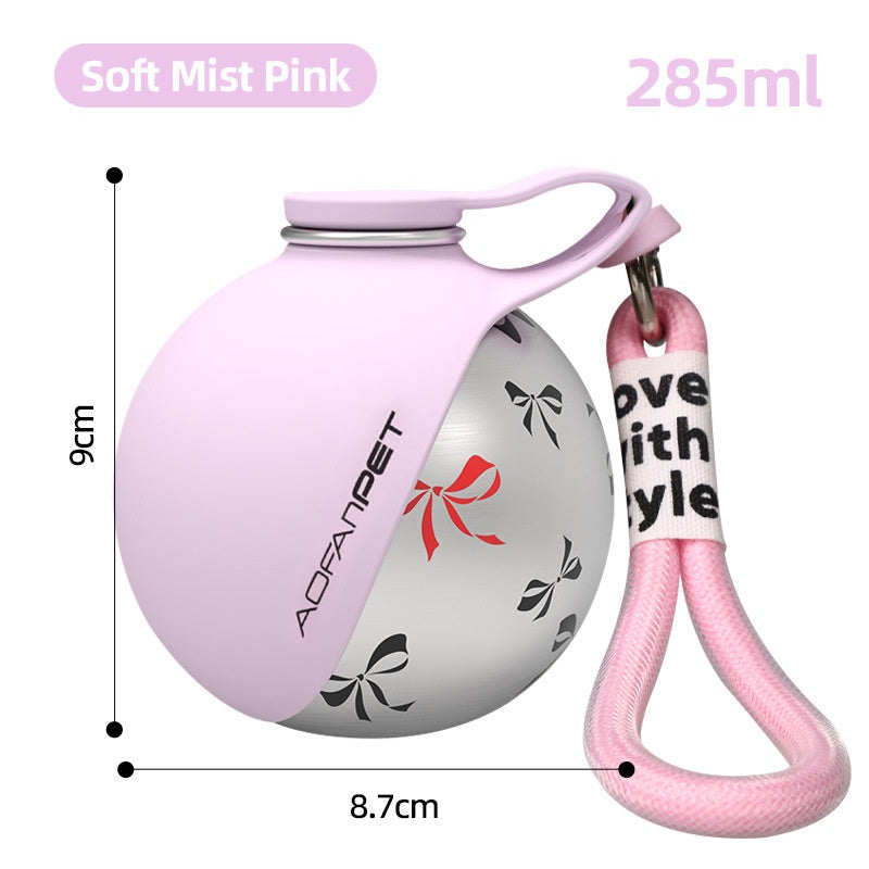 Portable Dog Water Bottle with Stainless Steel Bowl – Outdoor Travel Pet Drinking Dispenser for Puppies & Small Dogs - furrynote