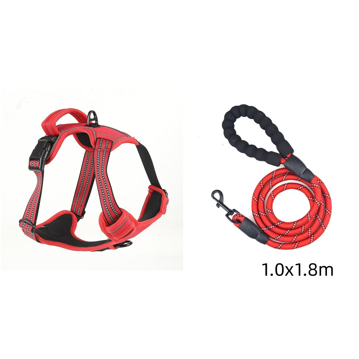 No Pull Dog Harness Vest – Breathable Reflective Adjustable Pet Harness for Small to Large Dogs