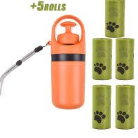 Portable Dog Pooper Scooper with Built-in Bag Dispenser – Lightweight 8-Claw Pet Waste Picker Tool