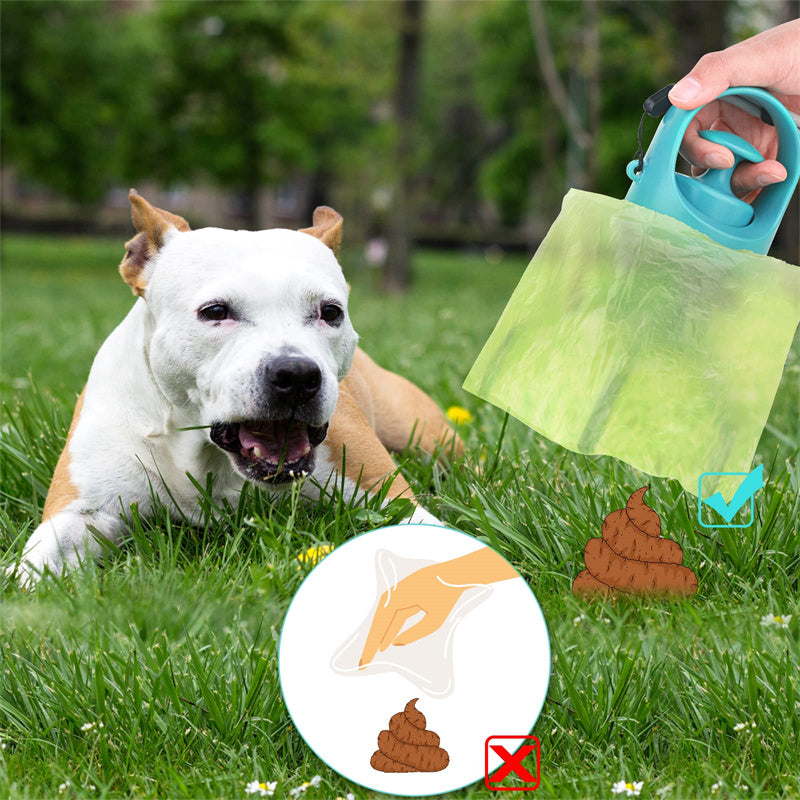 Portable Dog Pooper Scooper with Built-in Bag Dispenser – Lightweight 8-Claw Pet Waste Picker Tool