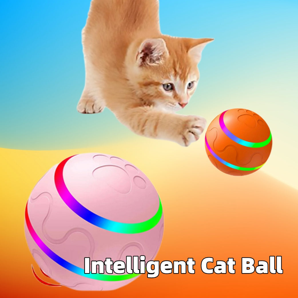 Interactive Automatic Cat Ball Toy – USB Rechargeable Self-Rotating Intelligent Ball for Indoor Cats Furrynote